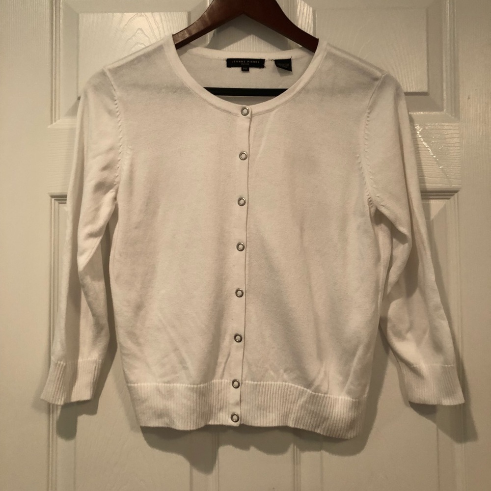 White Jeanne Pierre Cardigan